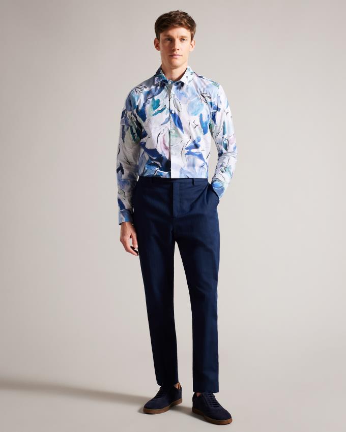 Chemises Ted Baker Painted Floral Print Multicolore Homme | QUL-93624387